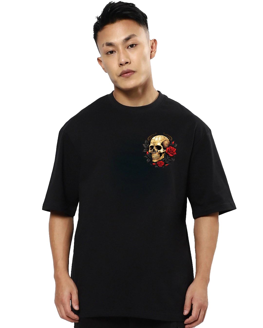 fanideaz Mens Oversized Printed Half Sleeve Branded Cotton T-Shirt for Mens || Back Printed t Shirts for Men || Oversized t Shirts for Men