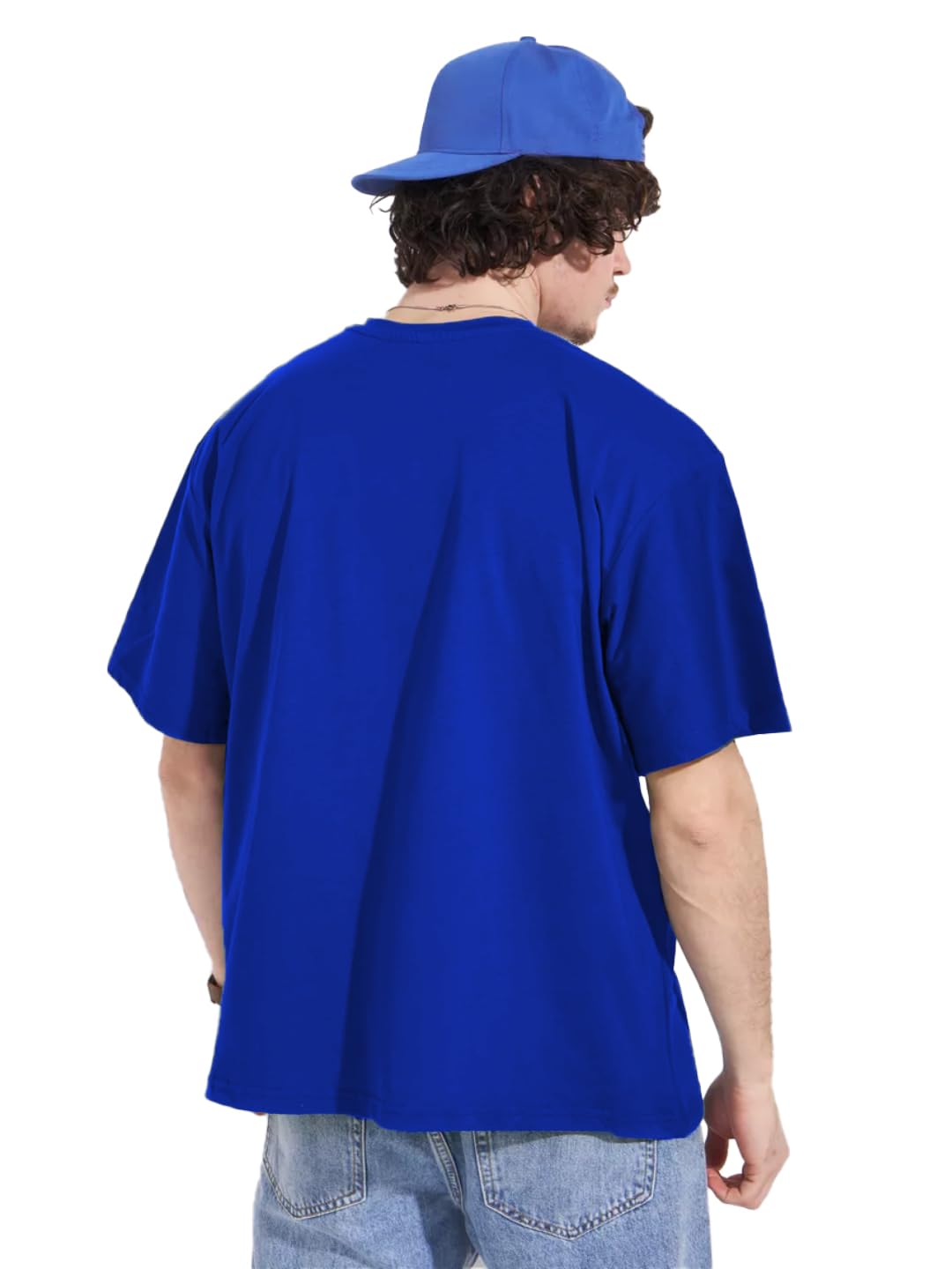 LEOTUDE Men's Cotton Regular Fit Half Sleeve Oversized Tshirt, Round Neck Longline Drop Shoulder | ful Printed Combo T-Shirt (Pack of 3)