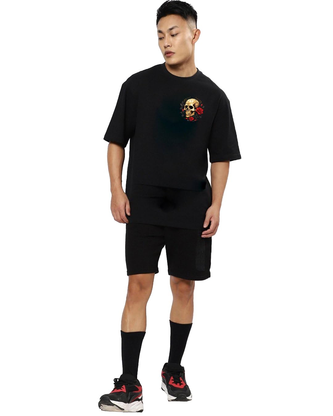 fanideaz Mens Oversized Printed Half Sleeve Branded Cotton T-Shirt for Mens || Back Printed t Shirts for Men || Oversized t Shirts for Men