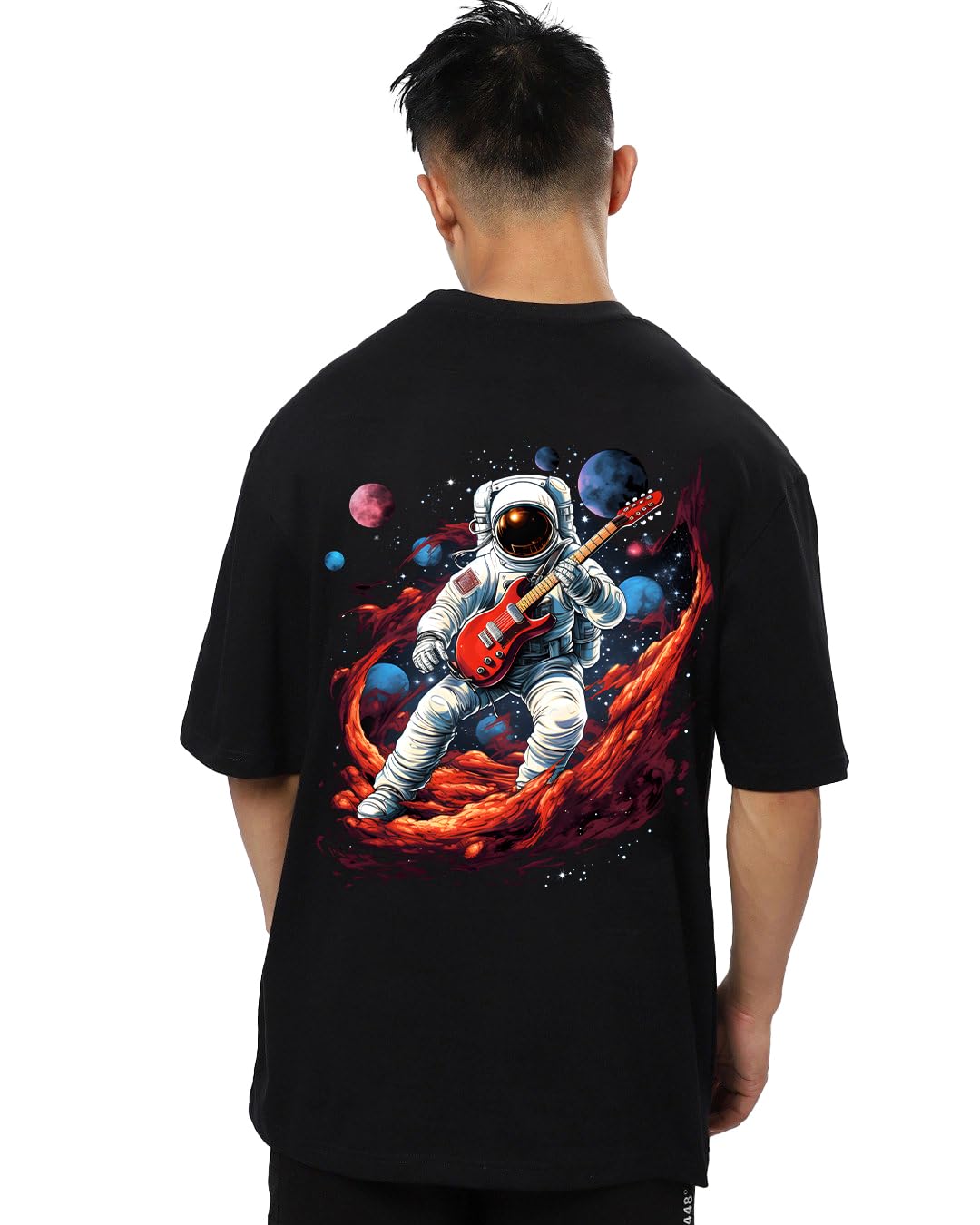 fanideaz Mens Oversized Printed Half Sleeve Branded Cotton T-Shirt for Mens || Back Printed t Shirts for Men || Oversized t Shirts for Men