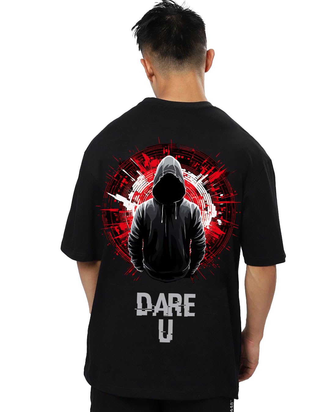 fanideaz Mens Oversized Printed Half Sleeve Branded Cotton T-Shirt for Mens || Back Printed t Shirts for Men || Oversized t Shirts for Men