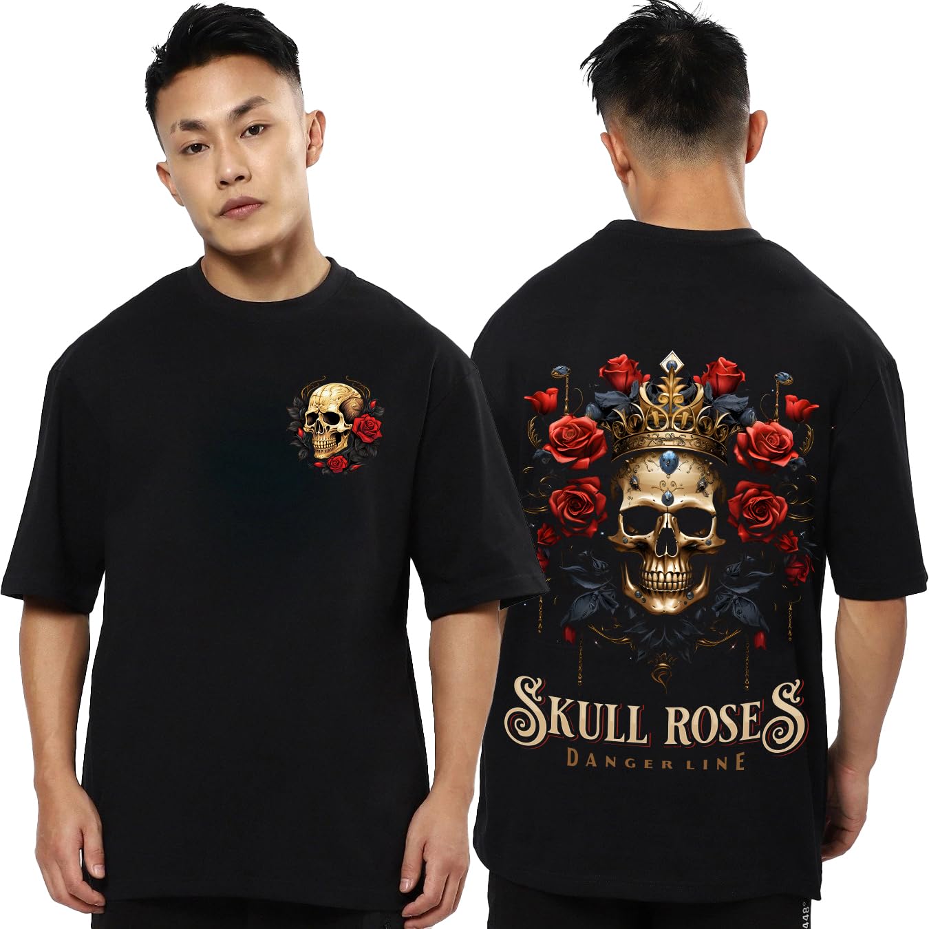 fanideaz Mens Oversized Printed Half Sleeve Branded Cotton T-Shirt for Mens || Back Printed t Shirts for Men || Oversized t Shirts for Men