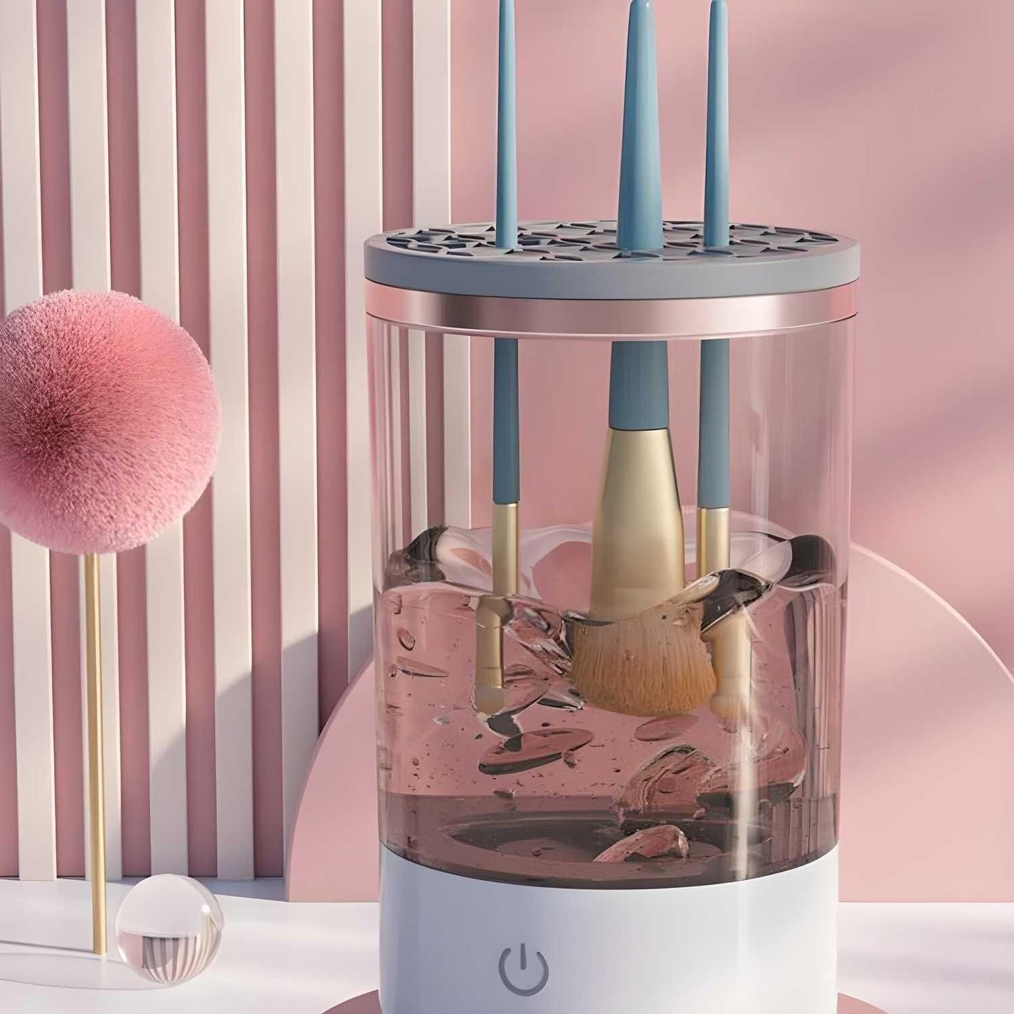 Make Up Brush Cleaner,Electric Brush Cleaner, USB Rechargeable Automatic Deep Cosmetic Cleaning Device - FabricFlair