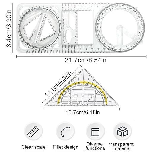 Multifunctional Geometric Measuring & Layout Tools - FabricFlair