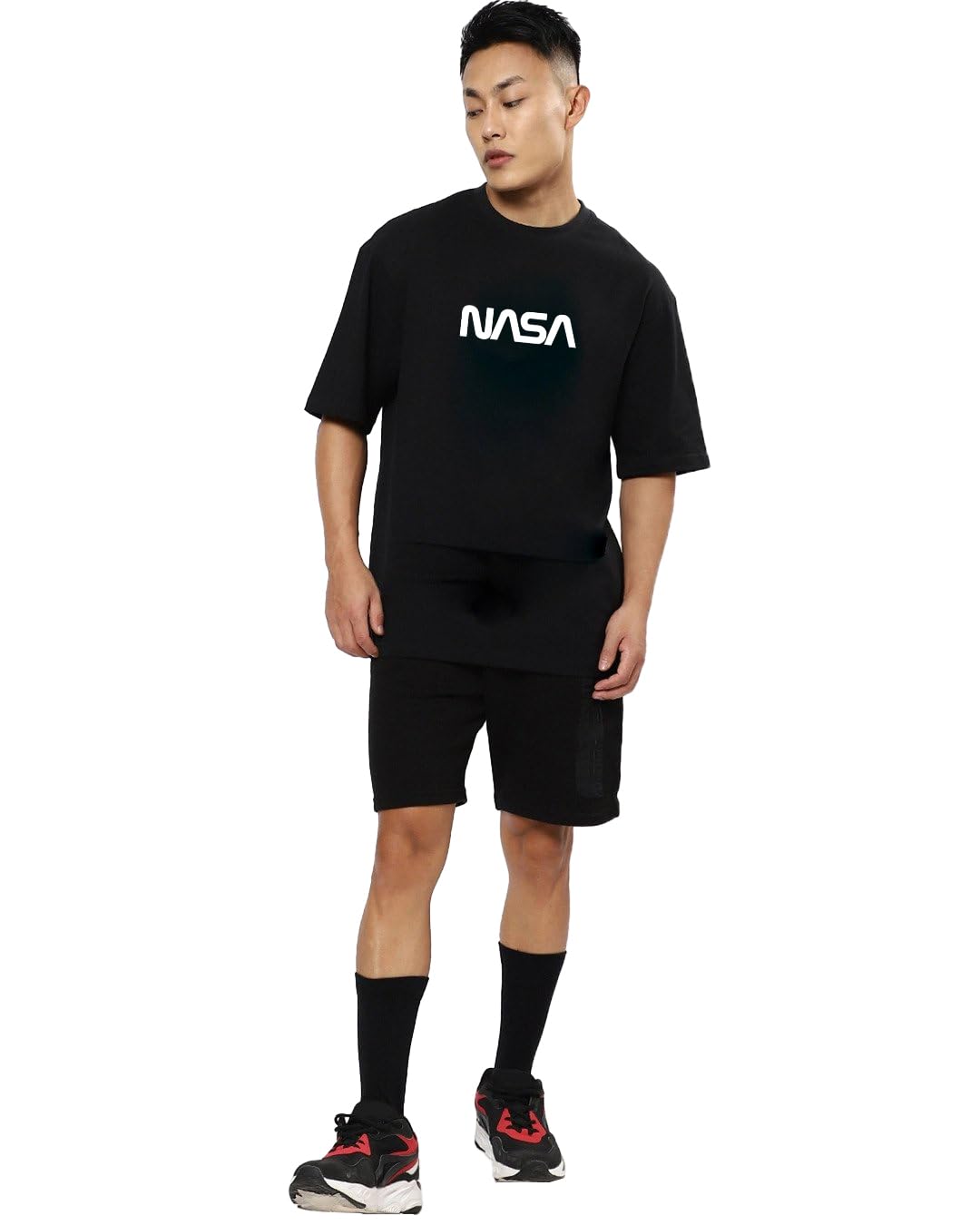 fanideaz Mens Oversized Printed Half Sleeve Branded Cotton T-Shirt for Mens || Back Printed t Shirts for Men || Oversized t Shirts for Men