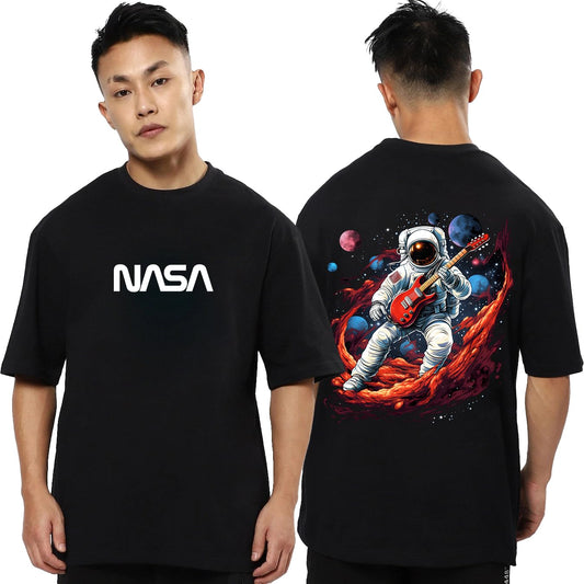 fanideaz Mens Oversized Printed Half Sleeve Branded Cotton T-Shirt for Mens || Back Printed t Shirts for Men || Oversized t Shirts for Men